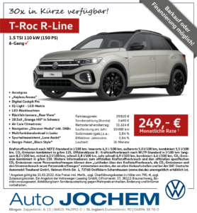 Angebot - Volkswagen T-Roc | Auto-Jochem GmbH