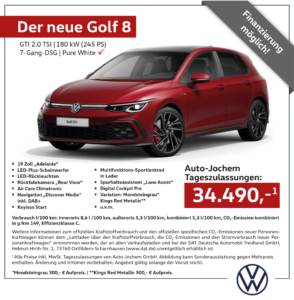 Angebot Volkswagen Golf 8 GTI bei Auto-Jochem