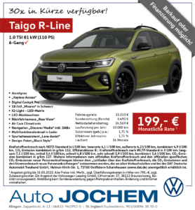 Angebot - Volkswagen Taigo | Auto-Jochem GmbH