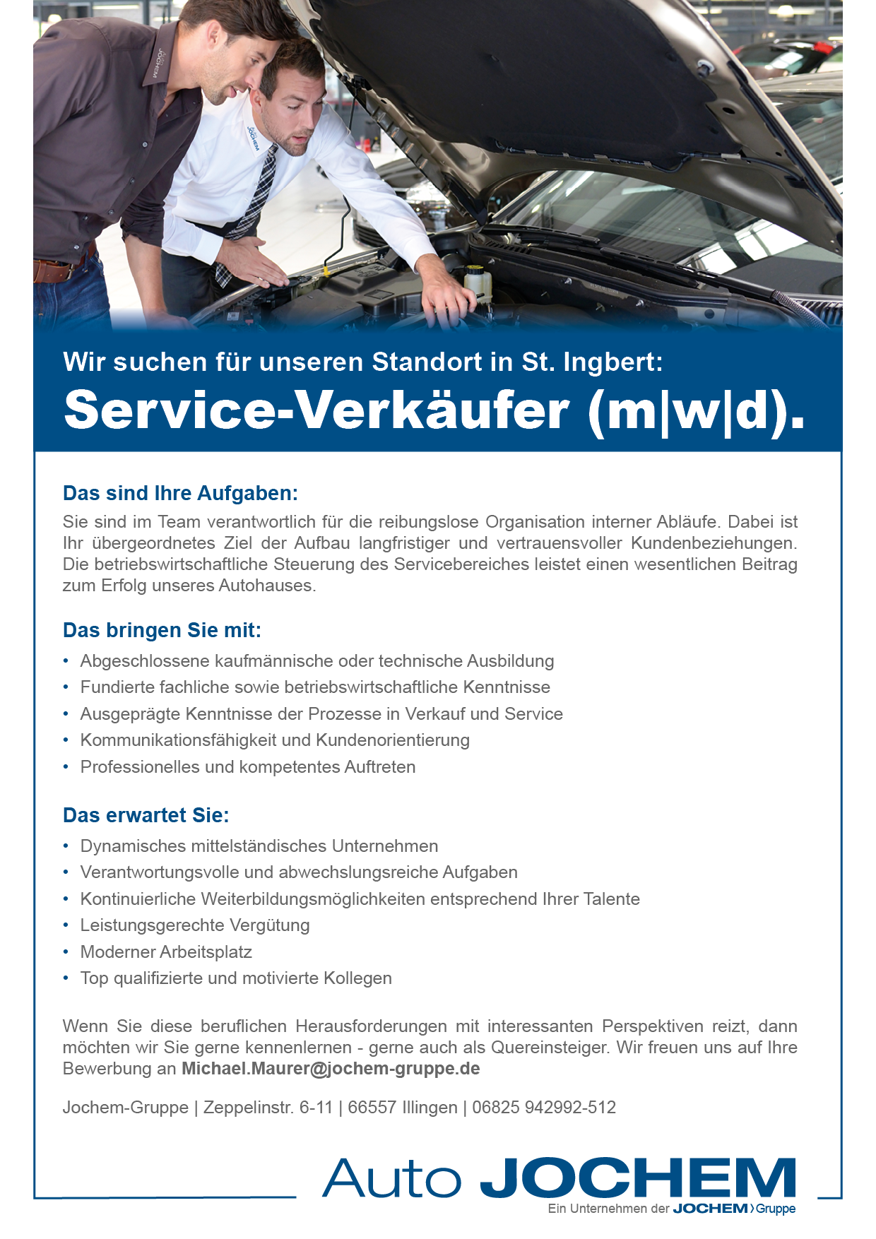 Stellenanzeige Service | Auto-Jochem GmbH | St. Ingbert
