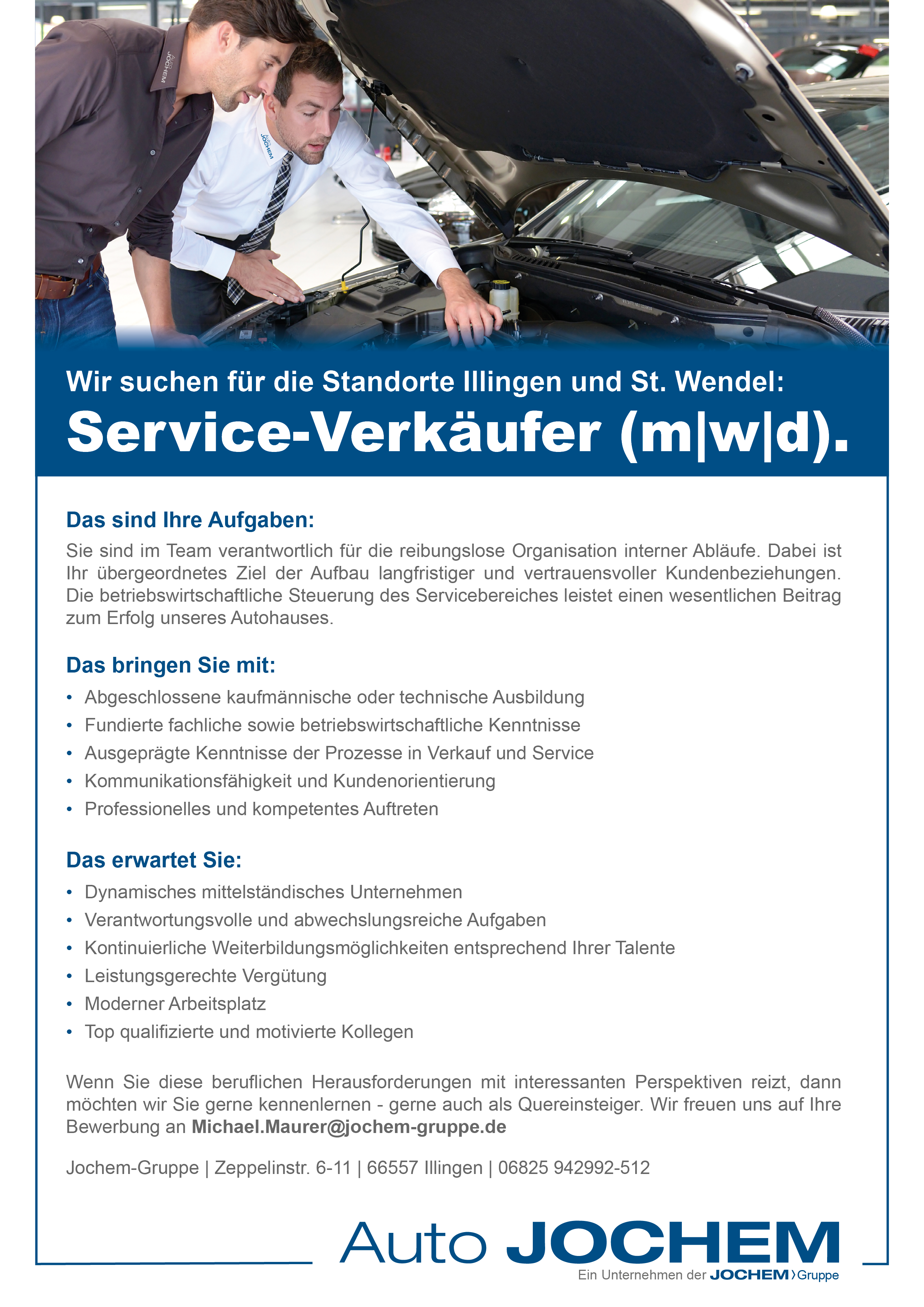 Stellenanzeige Service | Auto-Jochem GmbH | Illingen | St. Wendel