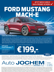 Angebot Ford Mach-E | Auto-Jochem GmbH in Illingen, St. Ingbert und St. Wendel